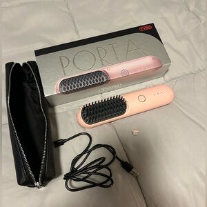 TYMO portable hair straightener brush